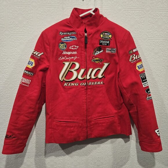 Dale Earnhardt Jr Women's Jacket Size S Nascar Bud King Of Beers Chase Athentics - Picture 1 of 10